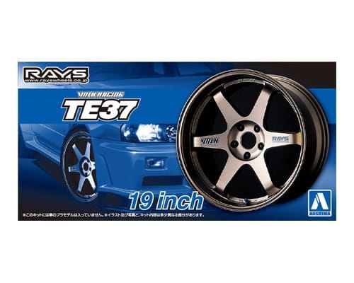 VOLK RACING TE37 19 "rims 1:24 Aoshima 053904