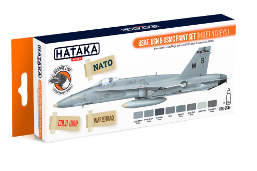 Hataka CS44 USAF, USN & USMC paint set (modern greys)