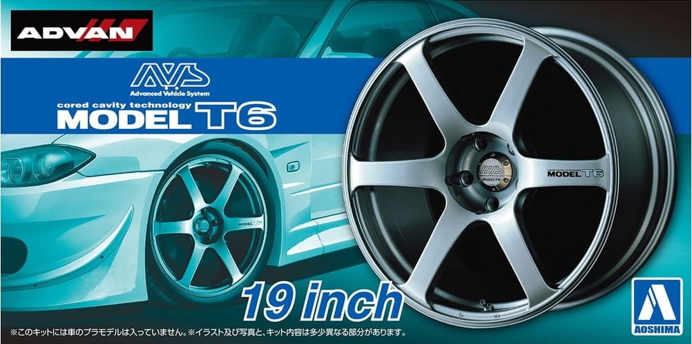 Zdjęcie główne produktu Felgi AVS MODEL T6 19inch 1:24 Aoshima 053799