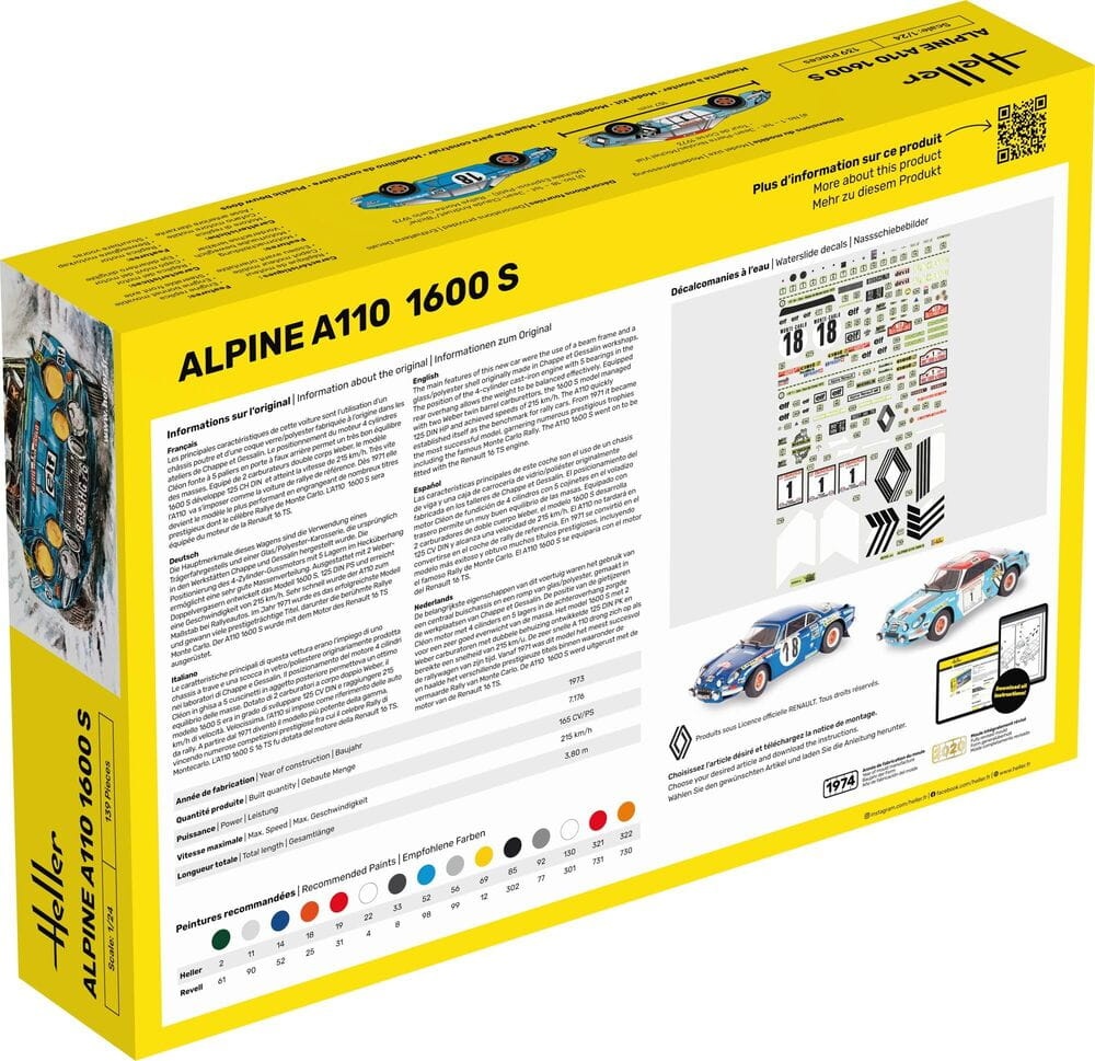 Zdjęcie dodatkowe produktu Alpine A110 (1600) 1:24 Heller 80745