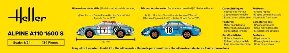 Zdjęcie dodatkowe produktu Alpine A110 (1600) 1:24 Heller 80745