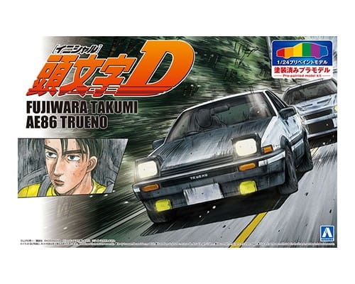 Toyota AE86 Trueno Pre-Painted Initial D (Project D) 1:24 Aoshima 061985