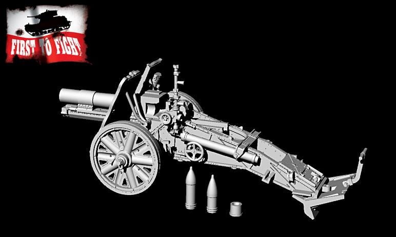 Zdjęcie dodatkowe produktu Działo piechoty 15 cm SIG33 1:72 First To Fight PL102