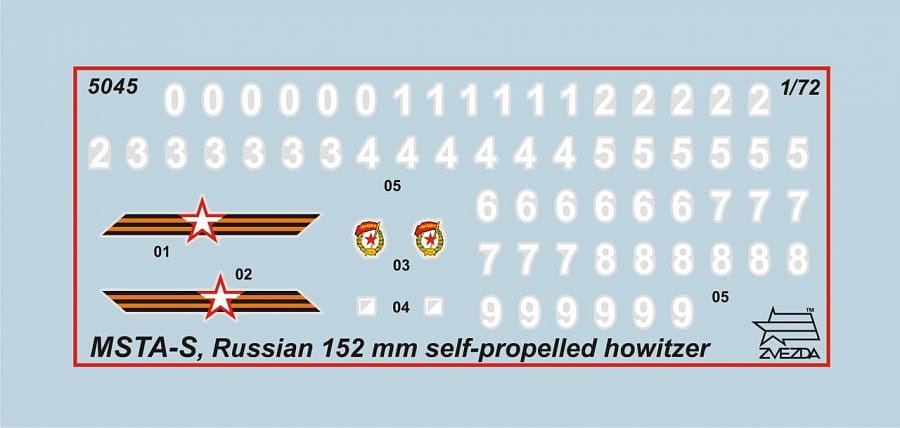Zdjęcie dodatkowe produktu MSTA-S Russian 152mm self-propelled Howitzer 1:72 Zvezda 5045