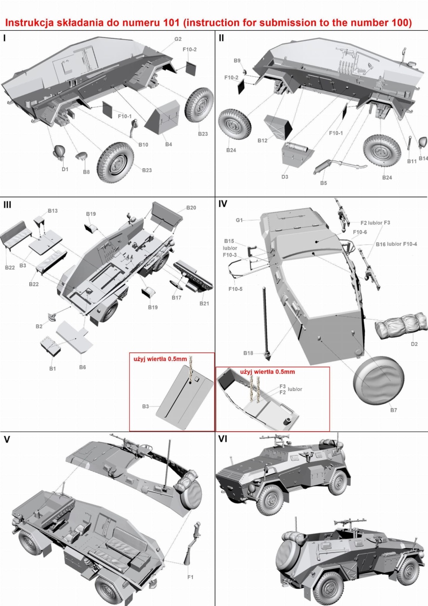 Zdjęcie dodatkowe produktu Niemiecki samochód opancerzony Sd.Kfz 247 Ausf. B z MG 34 1:72 First to Fight PL101