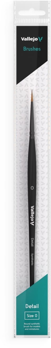 Zdjęcie dodatkowe produktu Pędzel okrągły syntetyczny 0 Vallejo B02000 Detail Round Synthetic No. 0