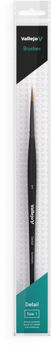 Zdjęcie dodatkowe produktu Pędzel okrągły syntetyczny 1 Vallejo B02001 Detail Round Synthetic No. 1
