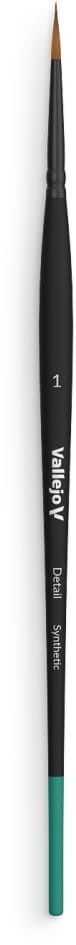 Zdjęcie główne produktu Pędzel okrągły syntetyczny 1 Vallejo B02001 Detail Round Synthetic No. 1