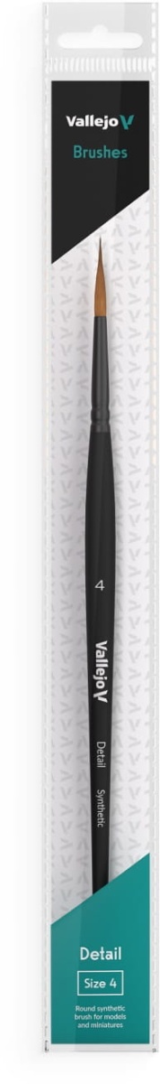 Zdjęcie dodatkowe produktu Pędzel okrągły syntetyczny 4 Vallejo B02004 Detail Round Synthetic No. 4