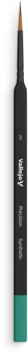 Vallejo B03003 Precision Round Synthetic Brush, Triangular Handle No. 3