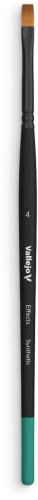 Vallejo B04004 Effects Flat Rectangular Synthetic Brush No. 4
