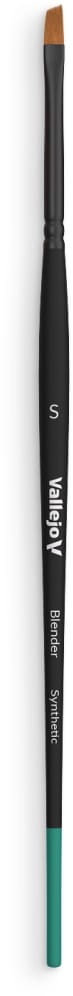 Zdjęcie główne produktu Pędzel płaski ścięty syntetyczny S Vallejo B05001 Blender, Flat Angled Synthetic, Small