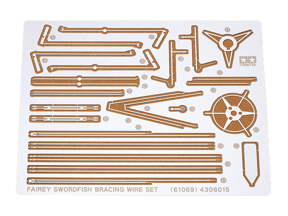 Zdjęcie główne produktu Fairey Swordfish Mk.I Photo-Etched Bracing Wire Set 1:48 Tamiya 61069
