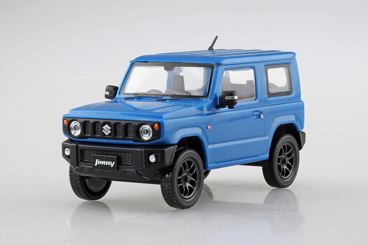 Zdjęcie dodatkowe produktu Suzuki Jimny (Brisk Blue Metallic) SNAP KIT 1:32 Aoshima 057780