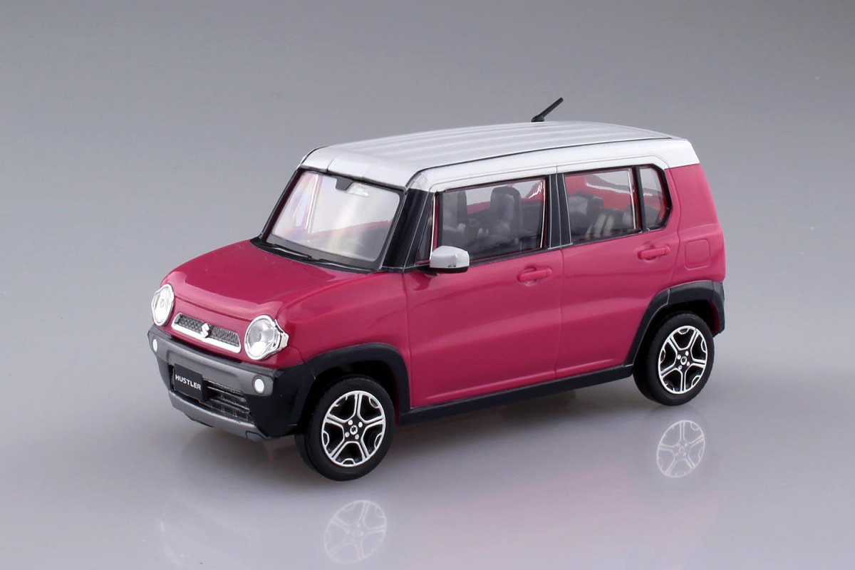 Zdjęcie dodatkowe produktu Suzuki Hustler (Candy Pink Metallic) SNAP KIT 1:32 Aoshima 054154