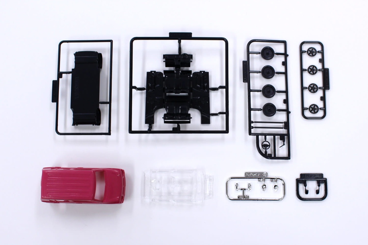 Zdjęcie dodatkowe produktu Suzuki Hustler (Candy Pink Metallic) SNAP KIT 1:32 Aoshima 054154