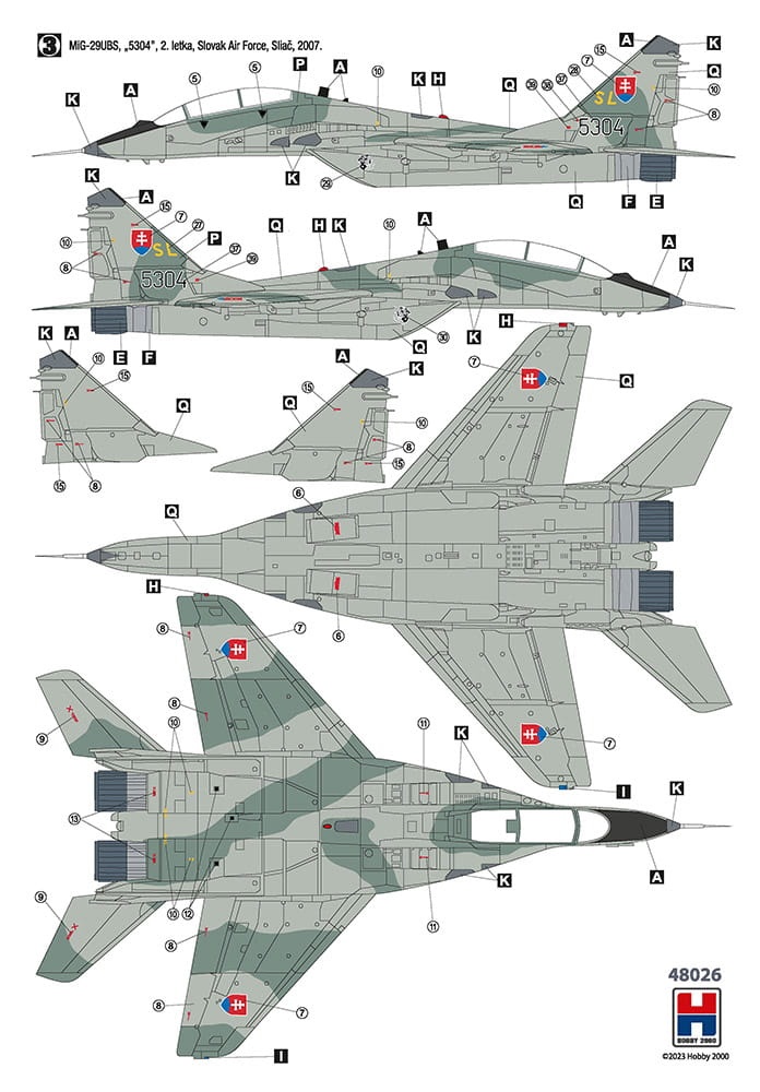 Zdjęcie dodatkowe produktu MiG-29UB Czech & Slovak Air Force 1:48 Hobby 2000 48026