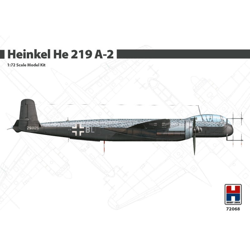 Zdjęcie główne produktu Heinkel He 219 A-2 1:72 Hobby 2000 72068