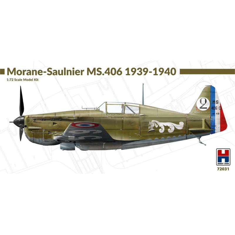 Zdjęcie główne produktu Morane-Saulnier MS.406 1939-40 1:72 Hobby 2000 72031