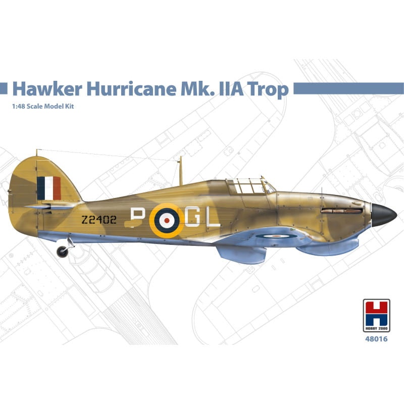 Zdjęcie główne produktu Hawker Hurricane Mk.IIA Trop 1:48 Hobby 2000 48016