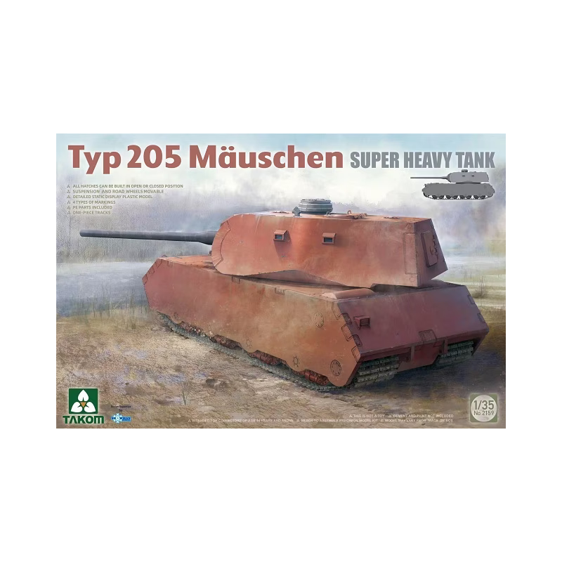 Zdjęcie główne produktu Typ 205 Mauschen Super Heavy Tank 1:35 Takom 2159