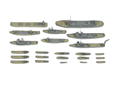 Scenery Accessory Tugger Set 1:700 Tamiya 31509