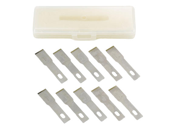 Zdjęcie główne produktu Replacement Blade (Chisel, 10pcs.) for Modelers Knife PRO Tamiya 74101