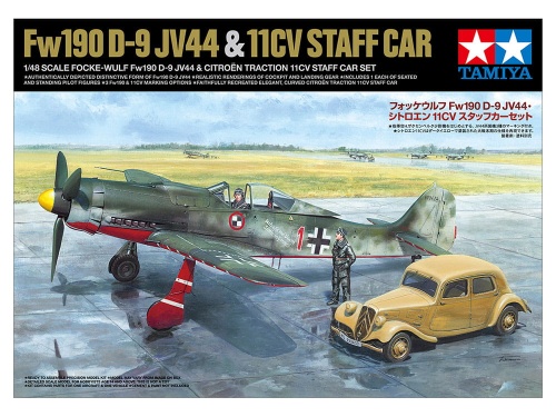 Fw190 D-9 JV44 and Citroen 11CV 1:48 Tamiya 25213