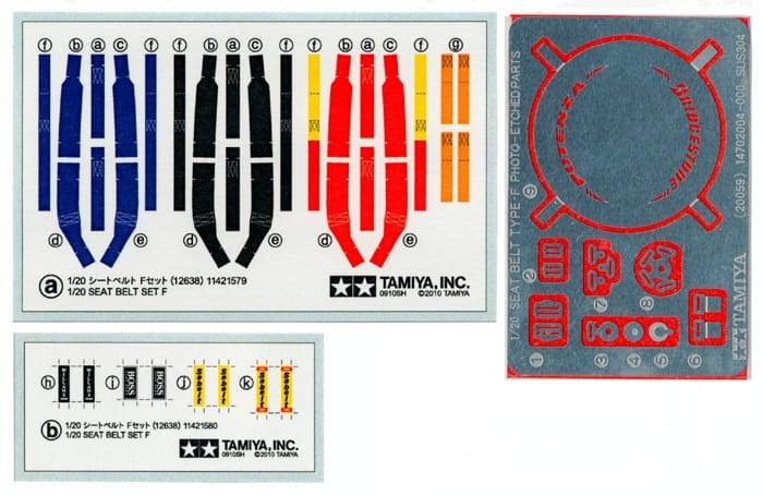 Zdjęcie główne produktu Seat Belt Set F 1:20 Tamiya 12638