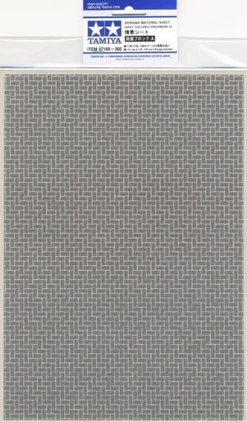 Zdjęcie główne produktu Diorama Material Sheet (Gray-Colored Brickwork A) Tamiya 87169