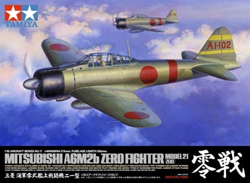 Zdjęcie główne produktu Mitsubishi A6M2b Zero Fighter (Zeke) 1:32 Tamiya 60317