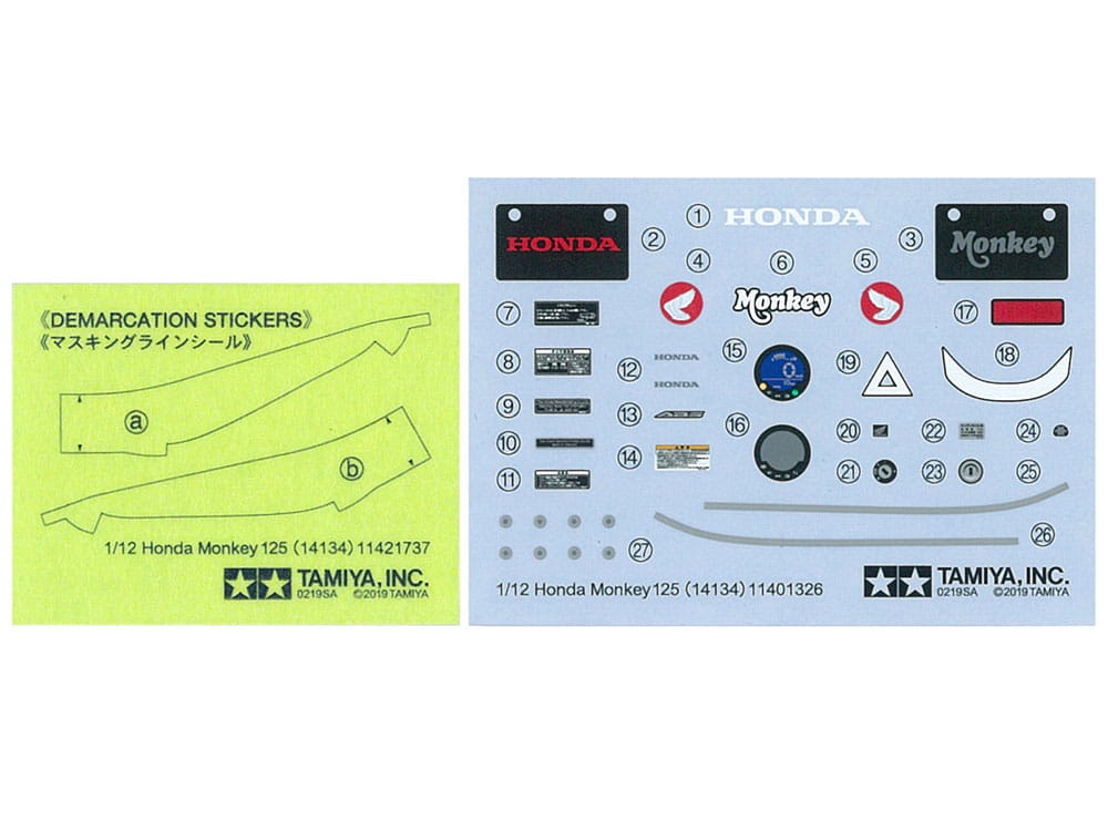 Zdjęcie dodatkowe produktu Honda Monkey 125 1:12 Tamiya 14134