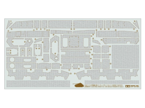 Zimmerit Coating Sheet for 1/35 Scale Panzer IV Ausf.J Tamiya 12650