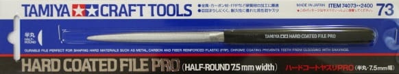 Zdjęcie dodatkowe produktu Pilnik modelarski półokrągły (szer. 7,5mm) Tamiya 74073