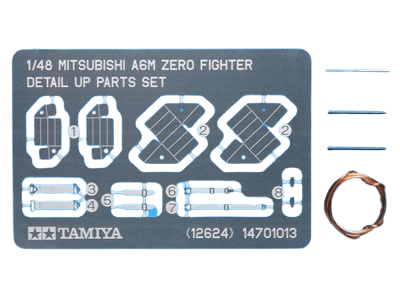 Zdjęcie główne produktu Mitsubishi A6M Zero (Zeke) 1:48 Fighter Detail Up Parts Set Tamiya 12624