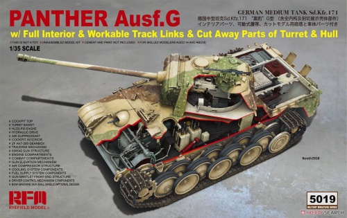 Panther Ausf.G (Sd.Kfz.171) Full Interior 1:35 Rye Field Model 5019