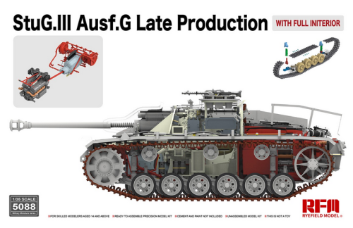 StuG III Ausf.G (Late Production, Full Interior) 1:35 Rye Field Model 5088