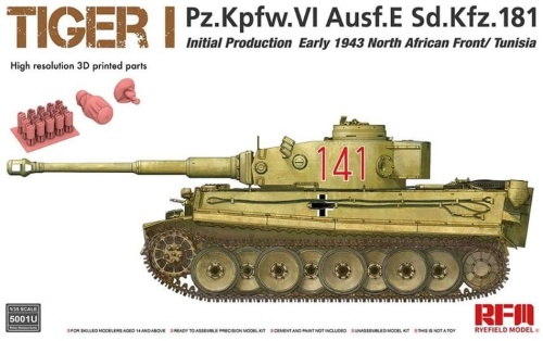 Tiger I Pz.Kpfw.VI Ausf.E (Sd.Kfz.181) 1:35 Rye Field Model 5001U