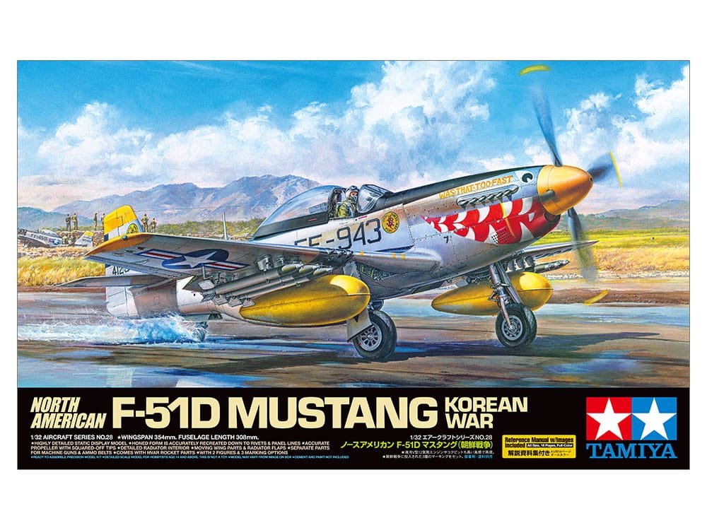 Zdjęcie główne produktu F-51D Mustang (Korean War) 1:32 Tamiya 60328