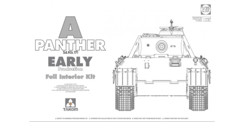 Panther Ausf.A Early Production w/Full interior 1:35 Takom 2097