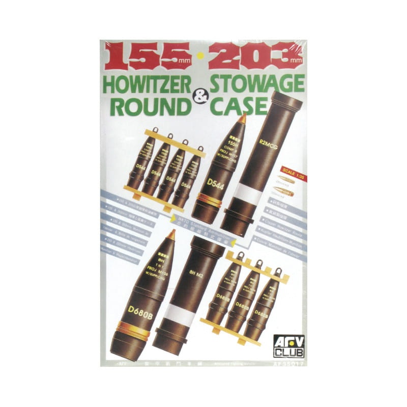 Zdjęcie główne produktu 155, 203mm Howitzer Round and Stowage Case 1:35 AFV Club 35017