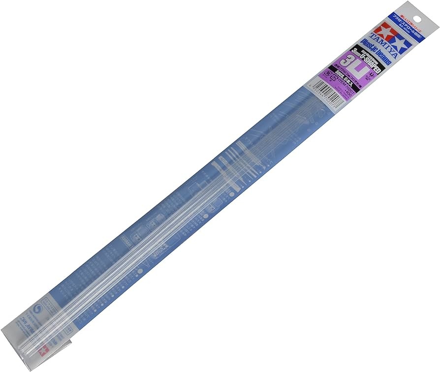 Zdjęcie główne produktu Ceownik plastikowy 3x3x3mm, gr. 1mm, dł. 40cm (5szt) Tamiya 70207