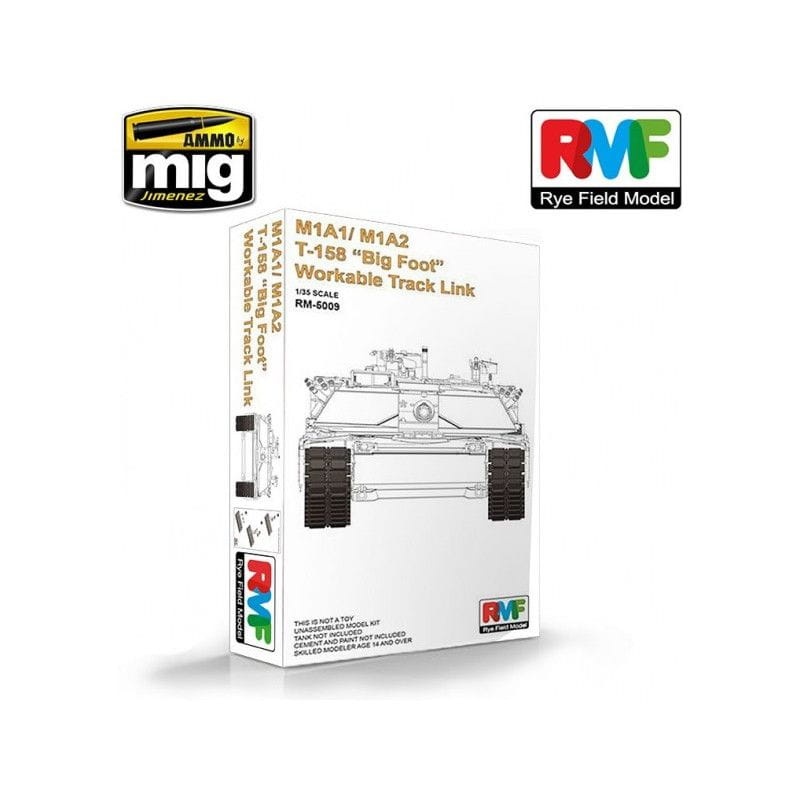Zdjęcie główne produktu M1A1/M1A2 T-158 Big Foot Workable Track Link 1:35 Rye Field Model 5009