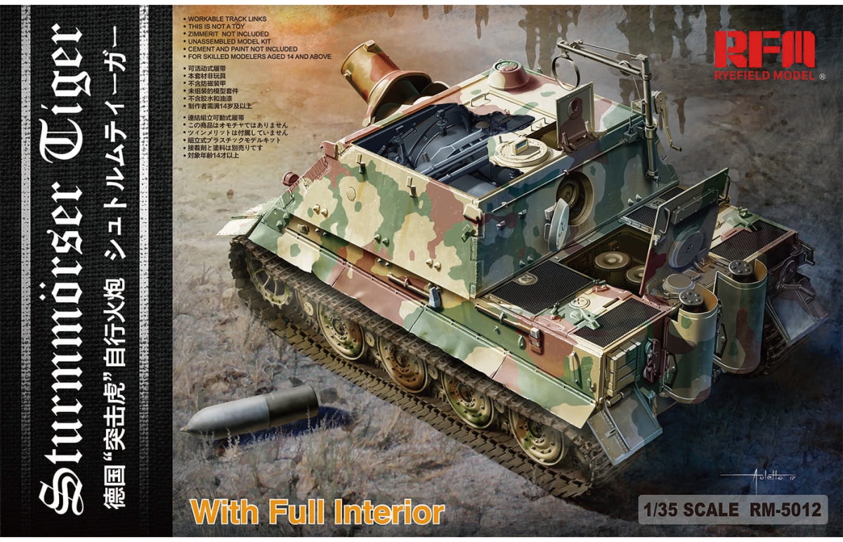 Zdjęcie główne produktu Sturmtiger (Sturm morser Tiger) 1:35 Rye Field Model 5012
