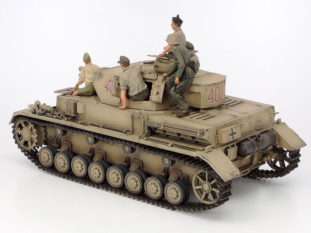 Zdjęcie dodatkowe produktu Panzerkampfwagen IV Ausf.F and Motorcycle Set North Africa 1:35 Tamiya 25208