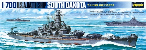 US Battleship South Dakota 1:700 Hasegawa WL607
