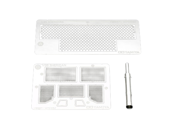 Zdjęcie główne produktu M551 Sheridan Photo-Etched Parts and Metal Gun Barrel Set 1:35 Tamiya 12687