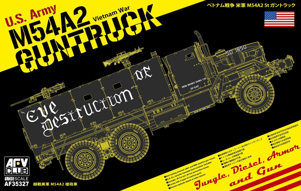 Zdjęcie główne produktu US Army M54A2 GUNTRUCK (Vietnam War) 1:35 AFV Club 35327