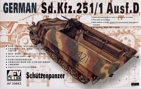 Zdjęcie główne produktu Sd.Kfz. 251/1 Ausf.D Schutzenpanzer 1:35 AFV Club 35063