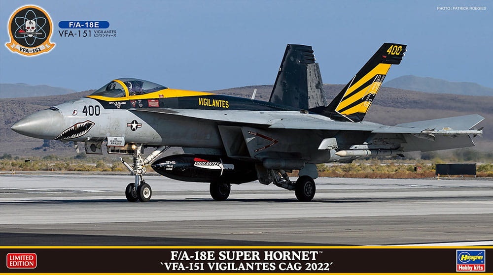 Zdjęcie główne produktu F/A-18E Super Hornet VFA-151 Vigilantes CAG 2022 1:72 Hasegawa 02450